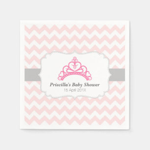 Prinzessin Tiara, Zickzack, pink, Mädchendusche Serviette