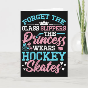 Prinzessin trägt Hockeyschlittschuhe Liebhaber Eis Karte