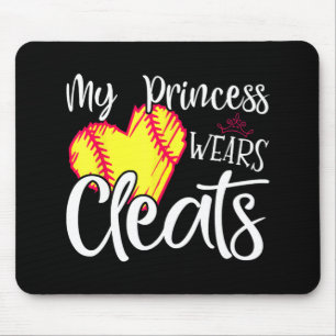 Prinzessin trägt Stollenschuhe Softball Mama Papa Mousepad