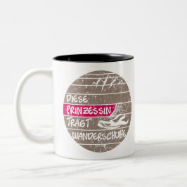 Prinzessin trägt Wanderschuhe, Sonnenuntergang Zweifarbige Tasse
