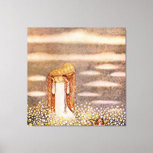 „Prinzessin Tuvstarr“ John Bauer Aquarell Leinwanddruck