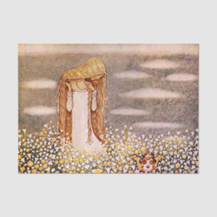 „Prinzessin Tuvstarr“ John Bauer Aquarell Seidenpapier