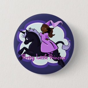 Prinzessin-u. Einhorn-Knopf Button