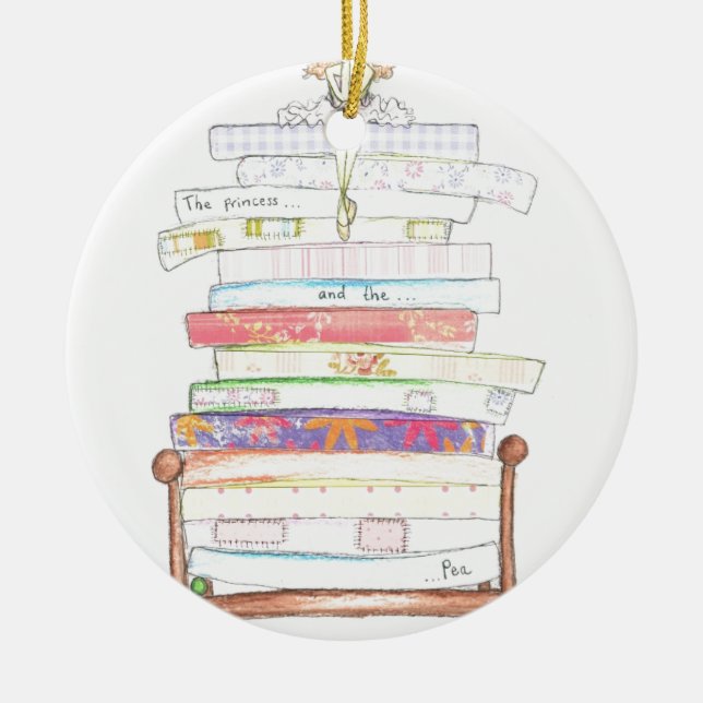 Prinzessin und die Erbse Keramik Ornament (Vorne)