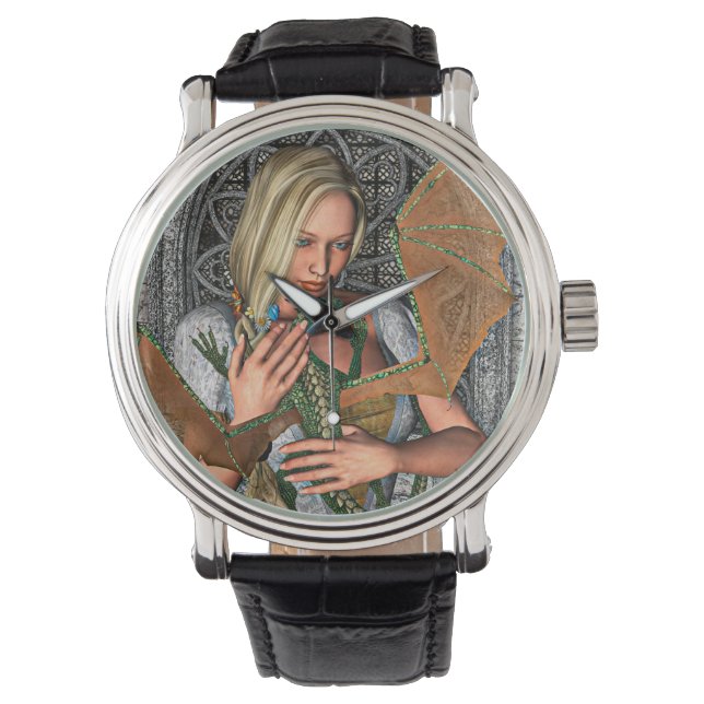 Prinzessin und Drache Armbanduhr (Vorderseite)