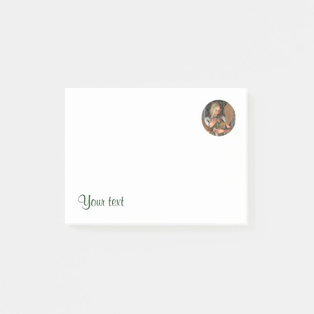 Prinzessin und Drache Post-it Klebezettel (Vorderseite)