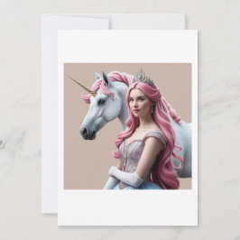 Prinzessin und Einhorn Einladung