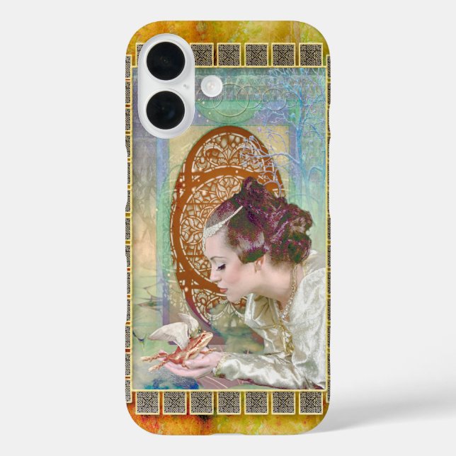 Prinzessin und Froschprinz iPhone 16 Hülle (Rückseite)
