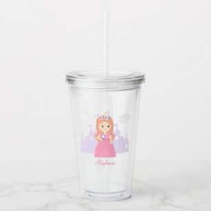 Prinzessin und ihr magischer Spiegel Acryltrinkbecher