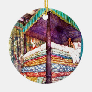 Prinzessin und Pea Keramik Ornament