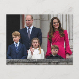 Prinzessin und Prinzessin von Wales mit ihren Kind Postkarte