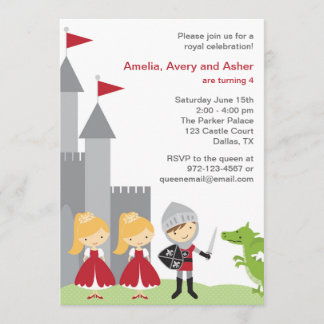Prinzessin und Ritter Einladung zum Geburtstag