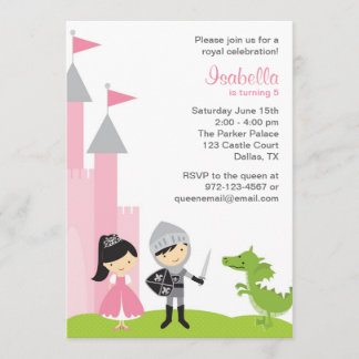 Prinzessin und Ritter Einladung zum Geburtstag