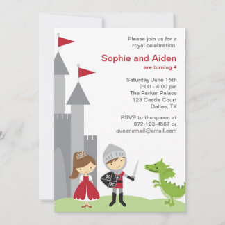 Prinzessin und Ritter Einladung zum Geburtstag