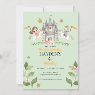 Prinzessin und Ritter Party, Prinzessin, Kindergeb Einladung