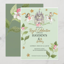 Prinzessin und Ritter Party, Prinzessin, Kindergeb Einladung