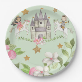 Prinzessin und Ritter Party, Prinzessin, Kindergeb Pappteller