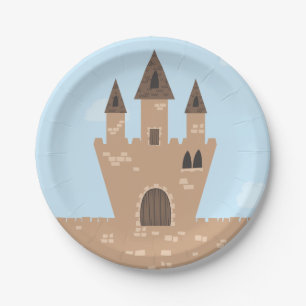 Prinzessin und verzaubertes Schloss Pappteller