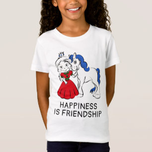 Prinzessin, Unicorn Glück ist Freundschaft T-Shirt