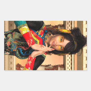 Prinzessin von China Rechteckiger Aufkleber