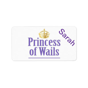 Prinzessin von Wails (Wales) Adressaufkleber