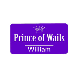 Prinzessin von Wails (Wales) Adressaufkleber