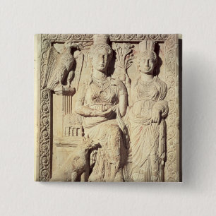 Prinzessin Zenobia und ein weiblicher Begleiter Button