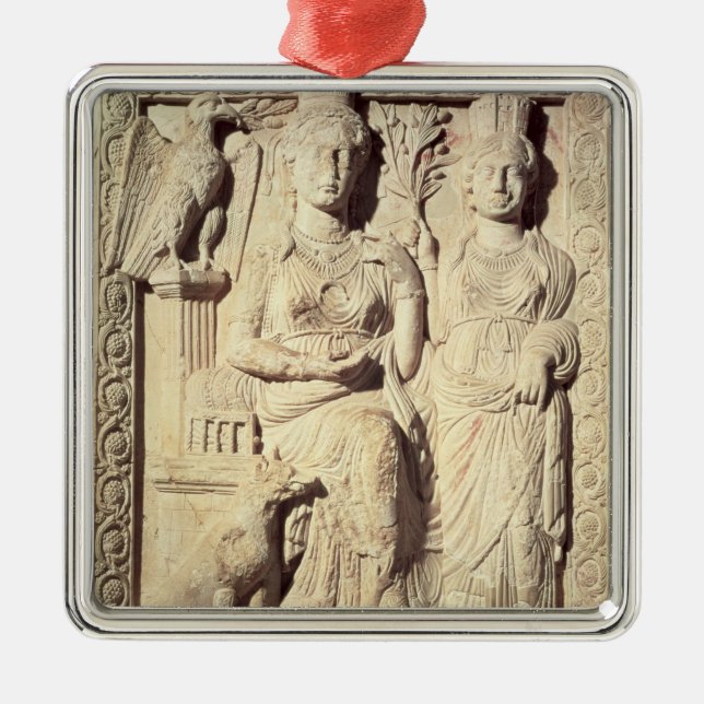 Prinzessin Zenobia und ein weiblicher Begleiter Ornament Aus Metall (Vorne)
