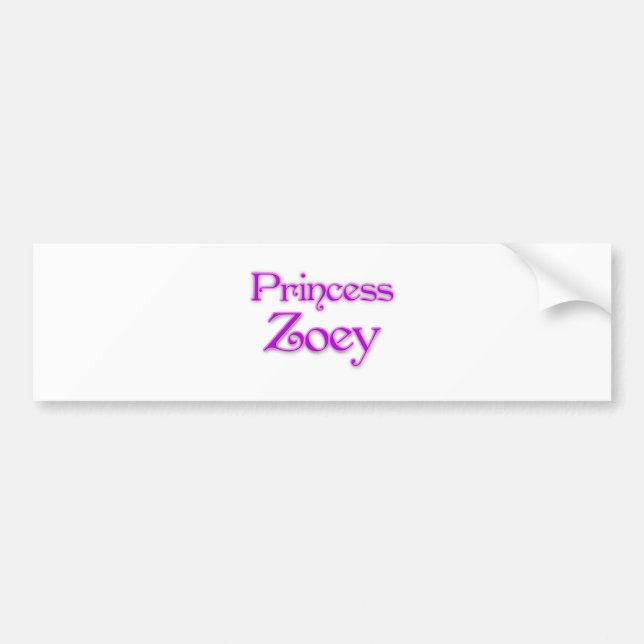 Prinzessin Zoey Autoaufkleber (Vorne)