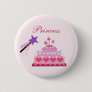 Prinzessinentorte und Zauberstab Button