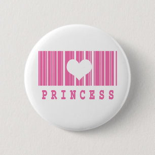 Prinzessinnen-Barcode-Design Button