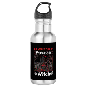 Prinzessinnen Hexe Halloween Schloss Kessel Grab Edelstahlflasche
