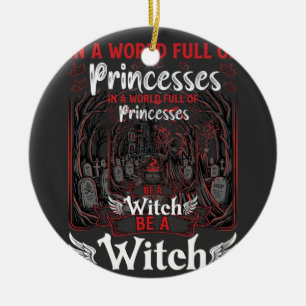 Prinzessinnen Hexe Halloween Schloss Kessel Grab Keramik Ornament
