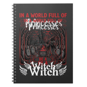 Prinzessinnen Hexe Halloween Schloss Kessel Grab Notizblock
