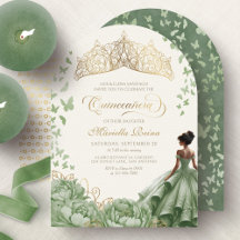 Prinzessinnen-Krone Tiara Salbei Grün Quinceanera
