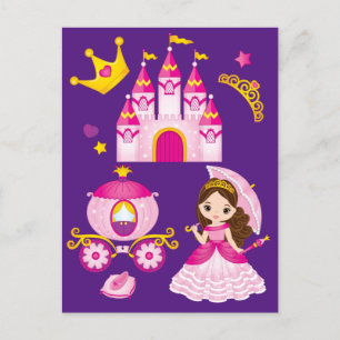 Prinzessinnen-Schloss-Tiara-Krone Kleine Mädchen L Postkarte