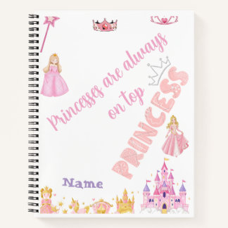 Prinzessinnen sind immer auf der Top Pink Gold Bur Notizbuch
