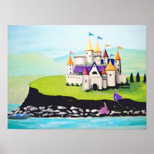 Prinzessinnen und Burg Poster (Vorne)