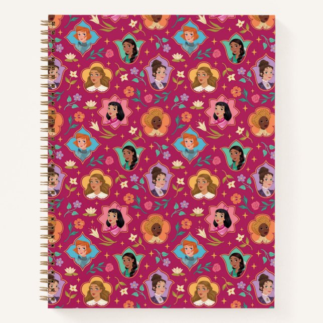 Prinzessinnen von Heaven™-Blumenfolien Notizbuch (Vorderseite)