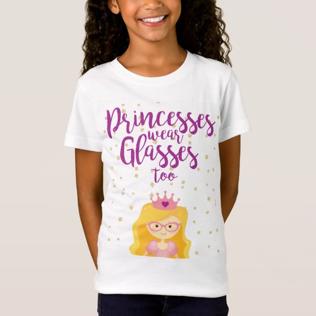 Prinzessinnen Wear Glasses Too T-Shirt (Vorderseite)