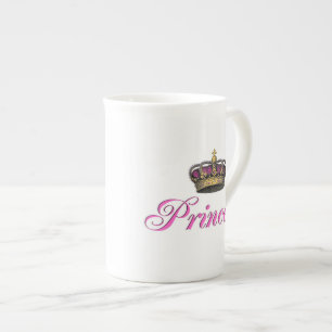 Prinzessinnenkrone in heißem Rosa Prozellantasse