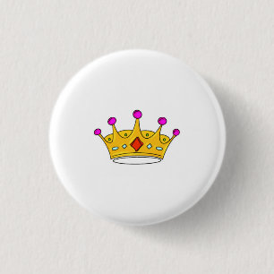 Prinzessinnenkrone, Prinzenkrone, Kronenthema Button
