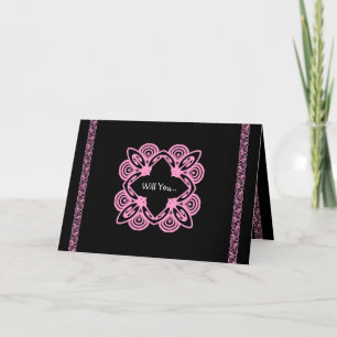 PRINZIPAL SPONSOR Einladung - Rosa und Schwarz Art