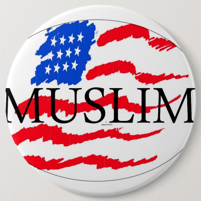 Prinzipien des Lebens - moslemischer Amerikaner Button (Vorderseite)