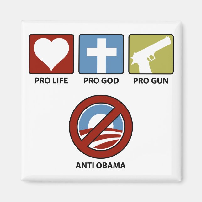 Prinzipien gegen Obama Magnet (Vorne)