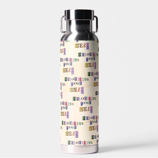 Priorisiere dich selbst trinkflasche (Vorne)