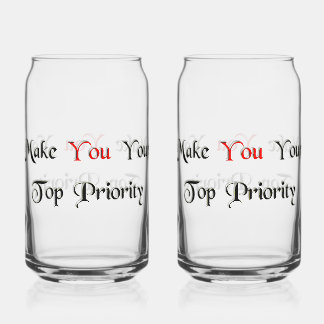 Prioritätsachse 1 Trinkbehälter Set Stemless Wine  Dosenglas