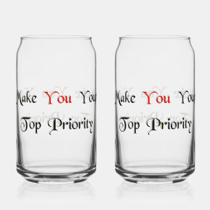 Priority 1 Trinkglas-Set Stiel-Weinglas Dosenglas