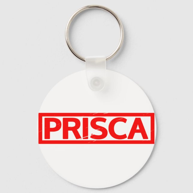 Prisca-Briefmarke Schlüsselanhänger (Vorderseite)
