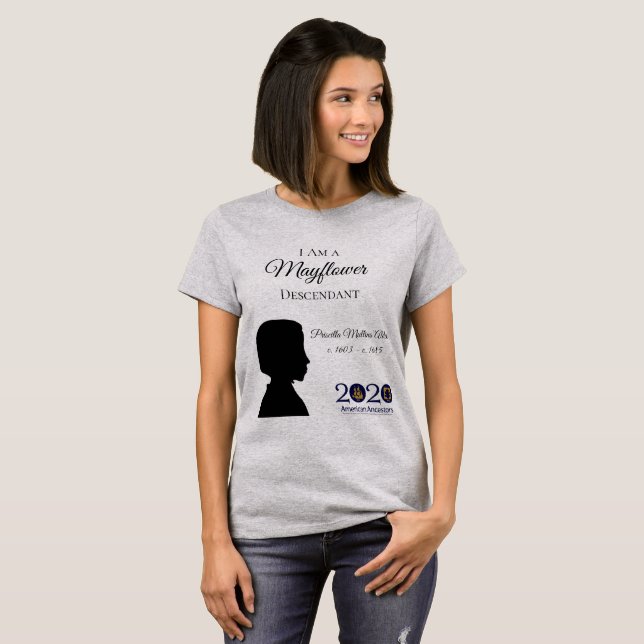 Priscilla Alden Mayflower der T - Shirt Frauen (Vorne ganz)